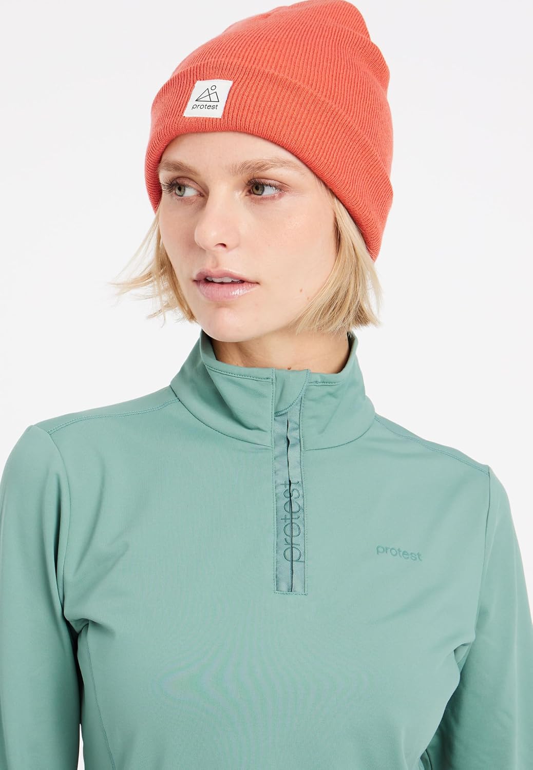 Protest Damen 1/4-reissverschluss FABRIZ M Crocodile Green, M Crocodile Green