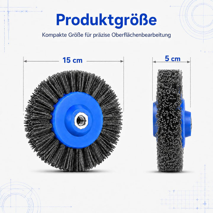 Nylon-Scheibenbürste 2er Set Körnung 80 und 120