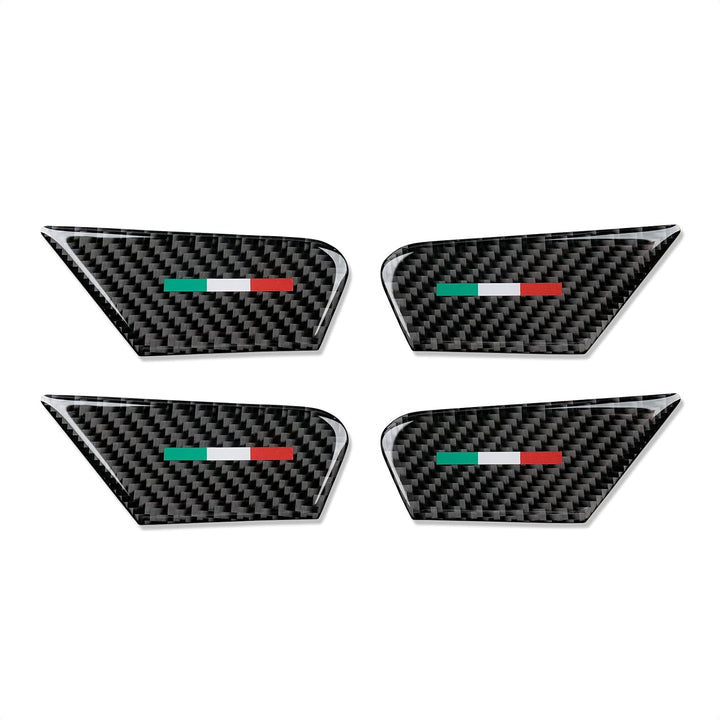 4PCS Kohlefaser Aufkleber Innentür Abdeckung Dekoration Aufkleber kompatibel mit Alfa Romeo Giulia S
