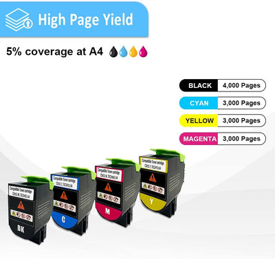 LAIPENG 4 Farben Kompatible Tonerkartuschen CS310 CS410 CS510 Hohe Kapazität 4000 Seiten BK, 3000 Se