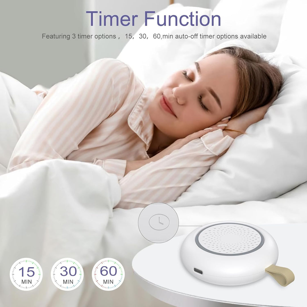 White Noise Machine Baby, Enschlafhilfe babys mit 24 Beruhigende Klänge & 3 Helligkeit Warmweisse Na