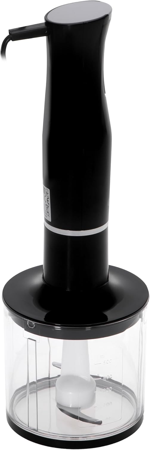 ADLER AD 4620 Stabmixer Set, 800W, 2 Geschwindigkeitsstufen, mit Schneebesen und Messbecher, Schwarz