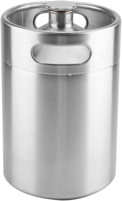 Mini-Bierfass, Mini-Bierfass aus Edelstahl mit spiralförmigem Deckel(5L), 5L