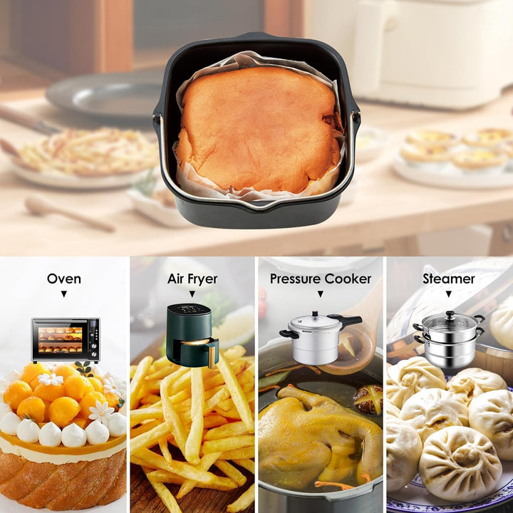 Air Fryer Back Kit, Heissluftfritteuse Zubehör Grill Master Accessory Kit, Antihaft Airfryer Zubehör