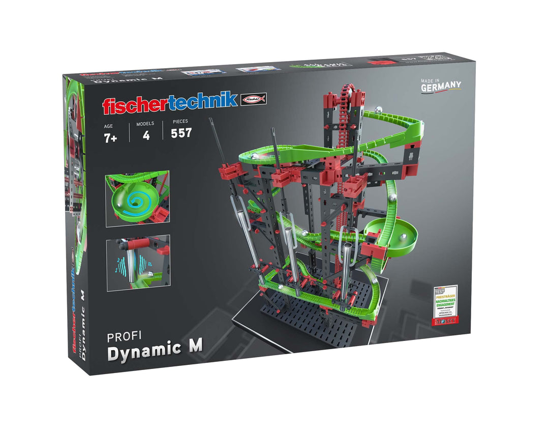 fischertechnik 533872 Kugelbahn Dynamic M – Bausatz für Kinder ab 7 Jahren, Lernspielzeug mit Flexsc