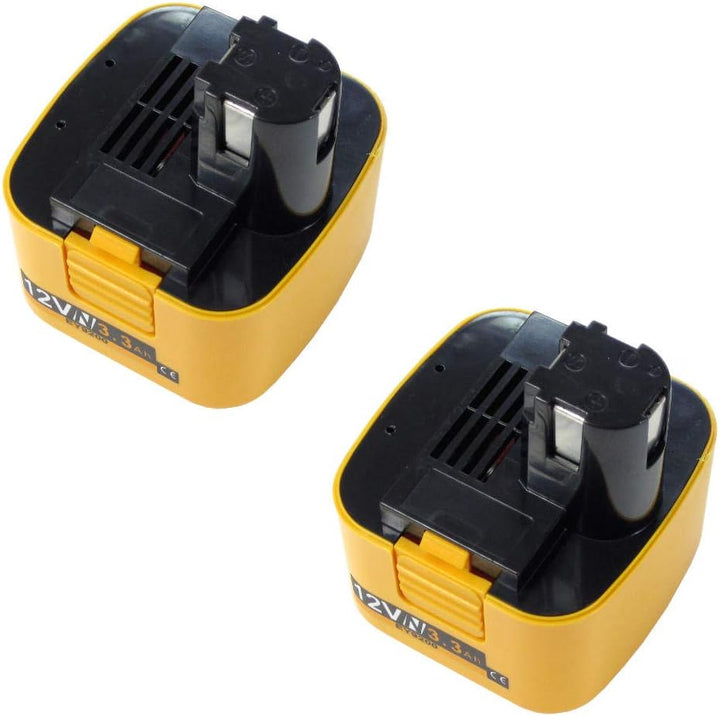 2x Hochleistungs Ni-MH Akku 12V / 3300mAh ersetzt Panasonic EY9001 EY9005B EY9006 EY9006B EY9101 EY9