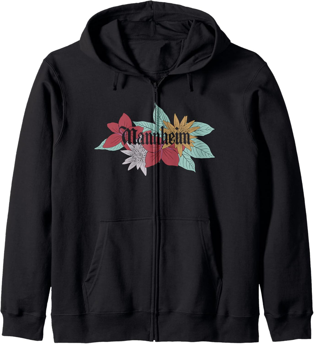 Mannheim Blumentrauss Stadt Baden-Württemberg Heimat Souvenir Kapuzenjacke