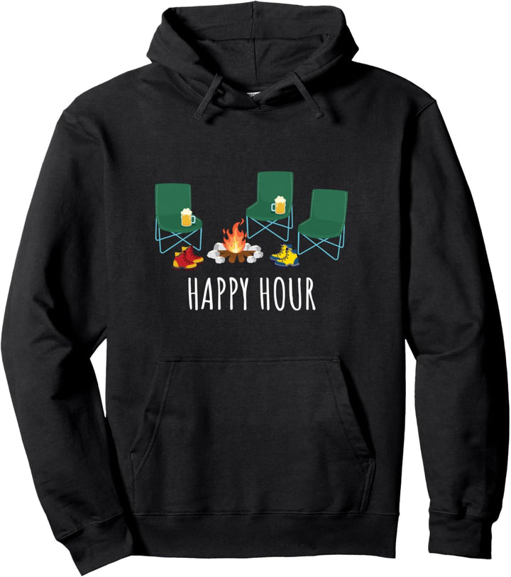 Camping Campingstühle Lagerfeuer Bier trinken Pullover Hoodie