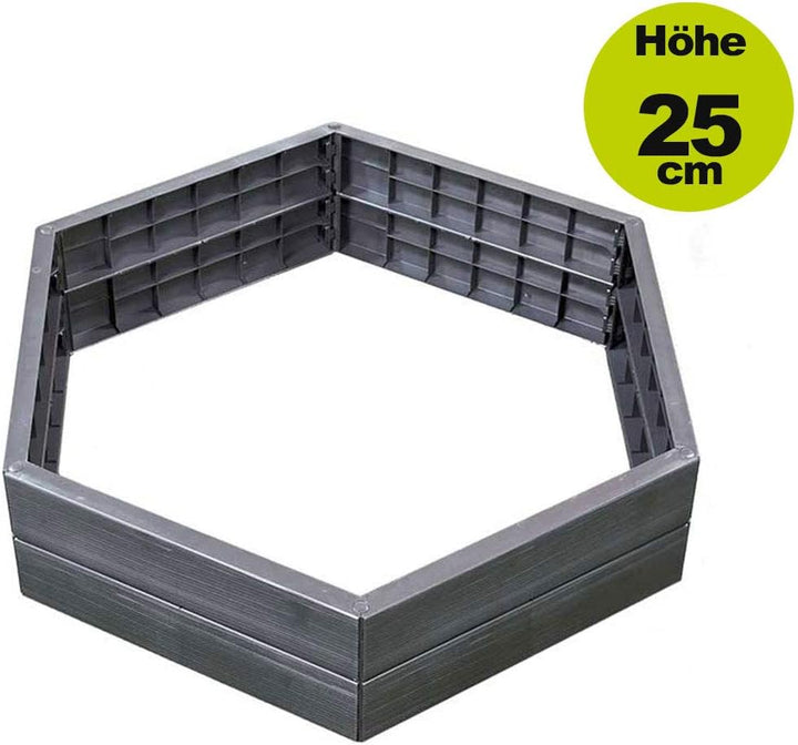 Yerd Ergo Hochbeet-System, 5 Jahre Garantie, Made in Germany (4 x Höhe 25cm Ø 110cm), 4 X Höhe