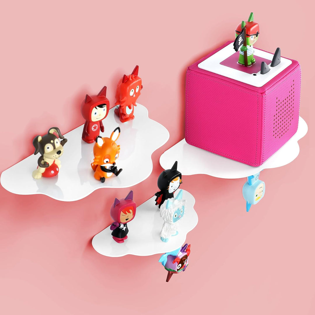 Wolkenform Tonie Regal vollständig magnetisches Toniebox Regal für mehr als 60-70 Figuren + Box Toni