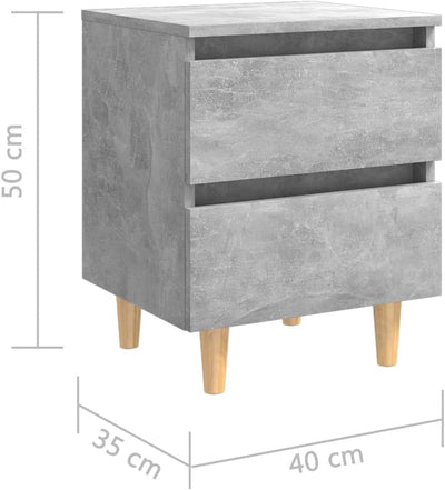 FIRBNUS Bedside Table Nachtkonsole Beistelltisch mit Stauraum Night Stand Nachttisch mit Kiefernholz