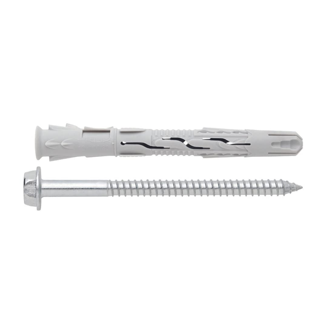 Index Fixing Systems t-nux E – Pack von 50 Universaldübel Hohe Leistung, Sechskantschraube (Beschich