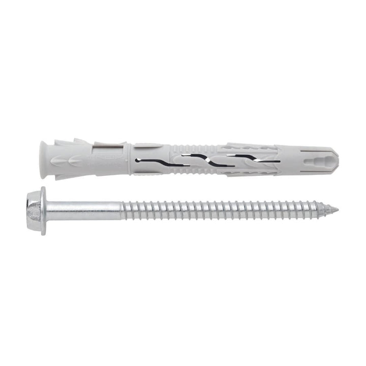 Index Fixing Systems t-nux E – Pack von 50 Universaldübel Hohe Leistung, Sechskantschraube (Beschich