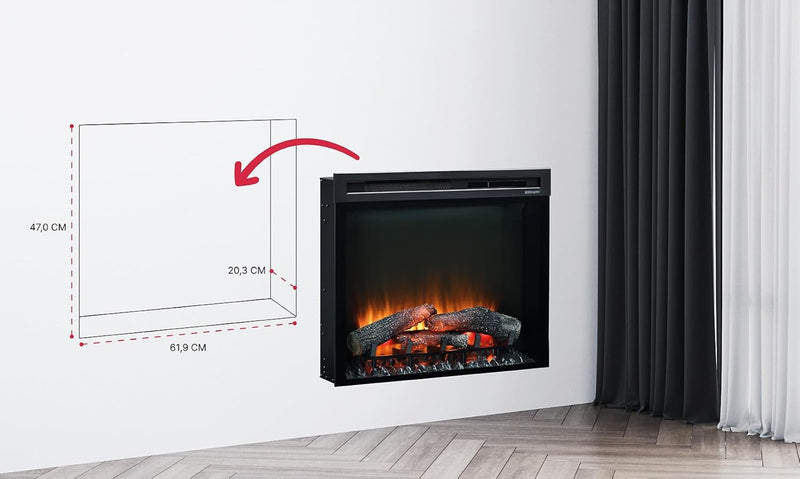 Dimplex 210975 XHD26 Firebox 26" Elektro-Kamineinsatz, 1400 W, Schwarz