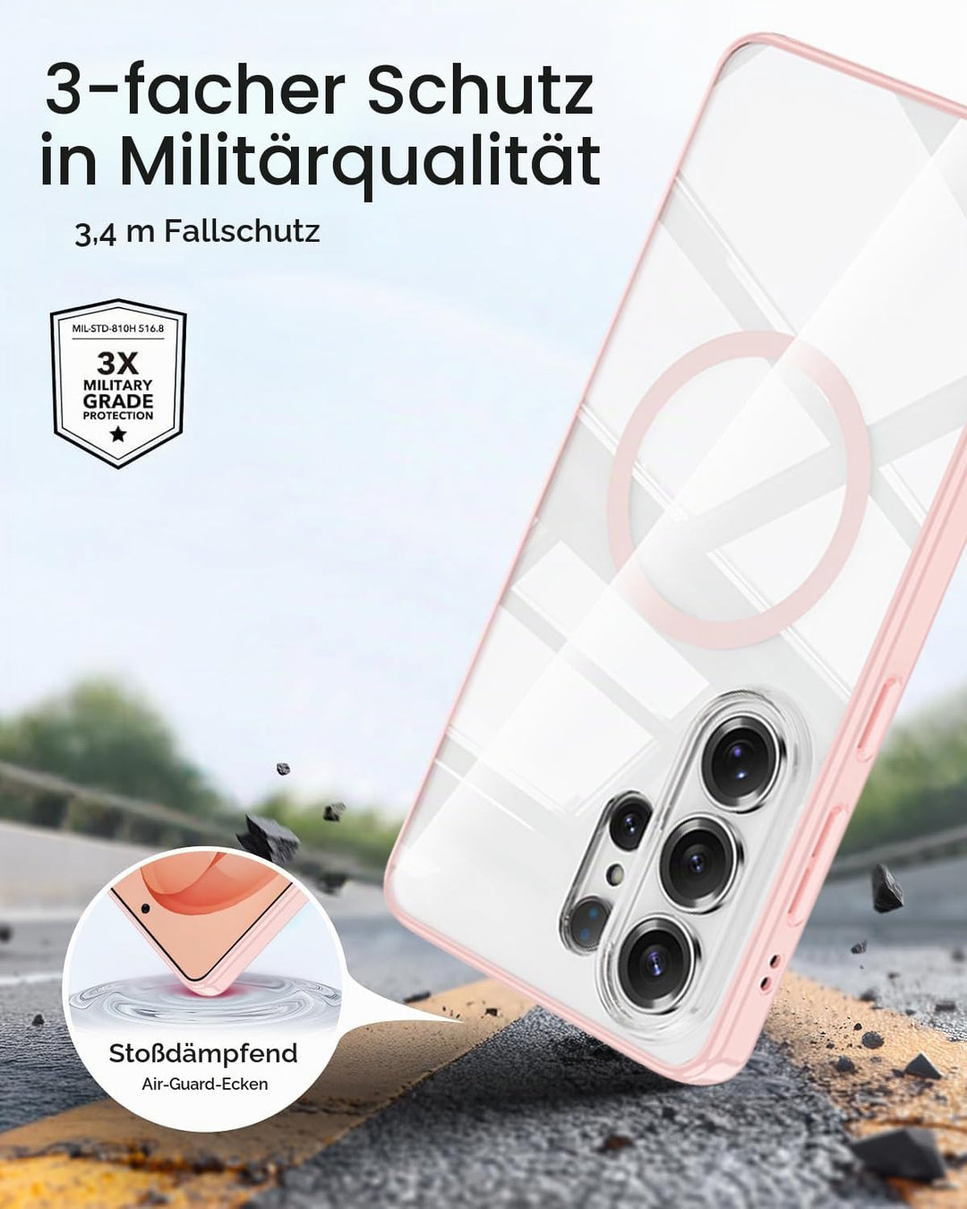 Miimall Ultradünn Handyhülle Kompatibel mit Samsung Galaxy S26 Ultra Hülle Transparent Mag-Safe, PC+