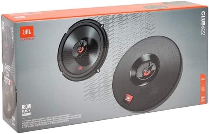 JBL Club 622 2-Wege Auto Lautsprecher Set von Harman Kardon - 180 Watt Pro KFZ Autolautsprecher Boxe