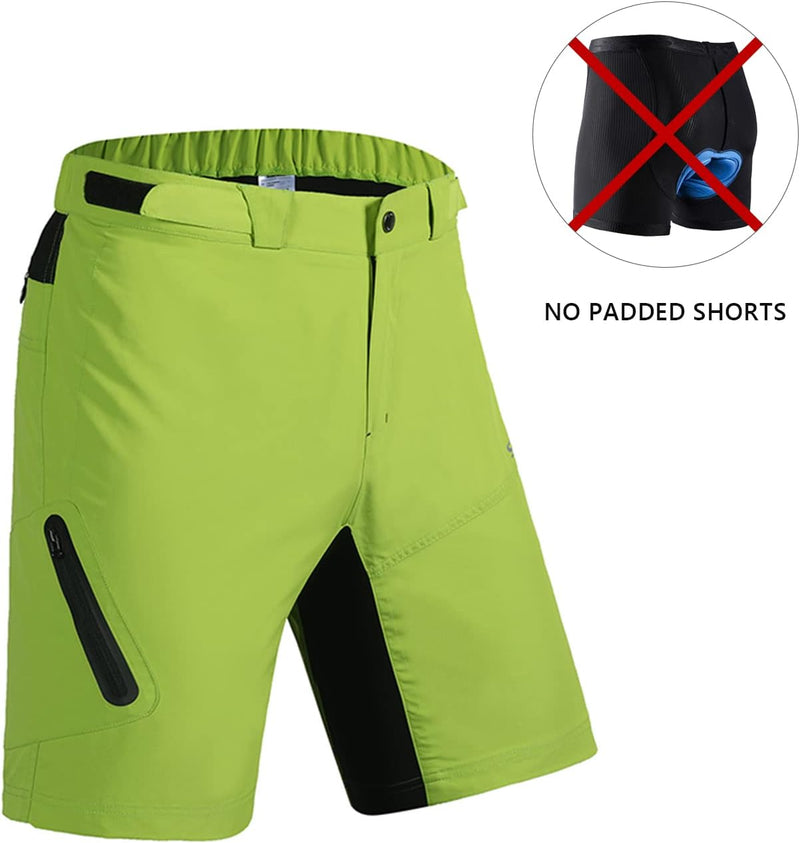 Santic Radhose Herren MTB Hose Herren Fahrradhose, Grün
