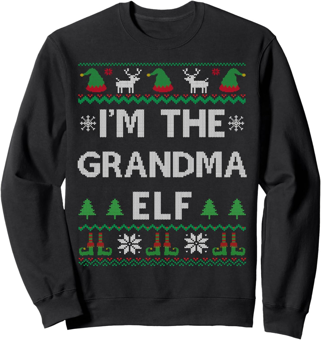 Grandma Elf Ugly Christmas Sweatshirt