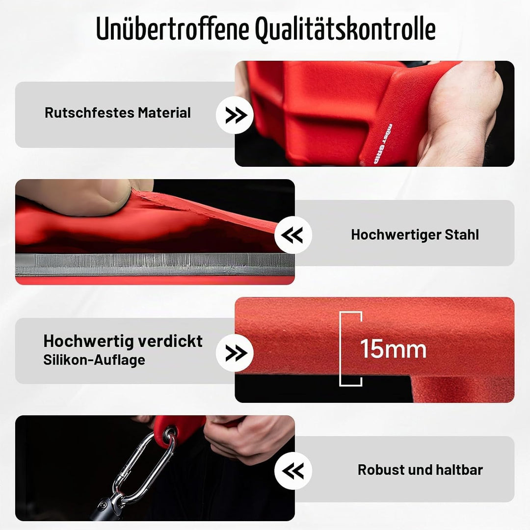 Latzugstange Set mit 8 Ergonomischen Griffen, Dreieckige Stabilität Latzug Griff für Das Training de