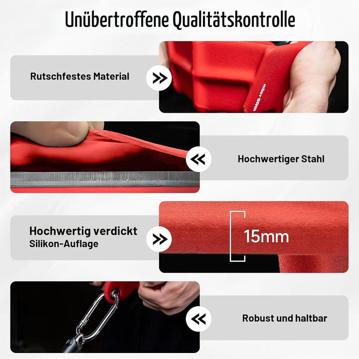 Latzugstange Set mit 8 Ergonomischen Griffen, Dreieckige Stabilität Latzug Griff für Das Training de