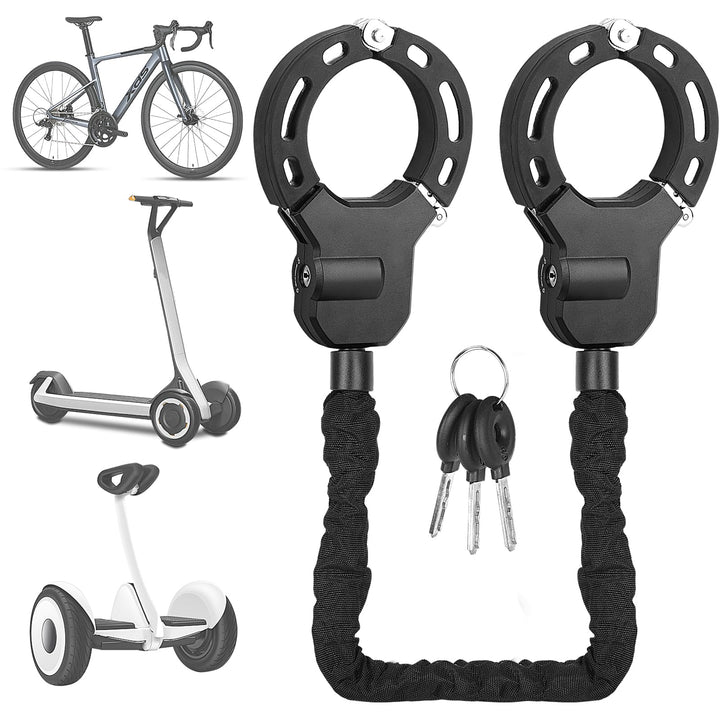 E Scooter Schloss Handschellenschloss, Fahrradschloss mit Schlüssel, Diebstahlsicher Schloss für E S