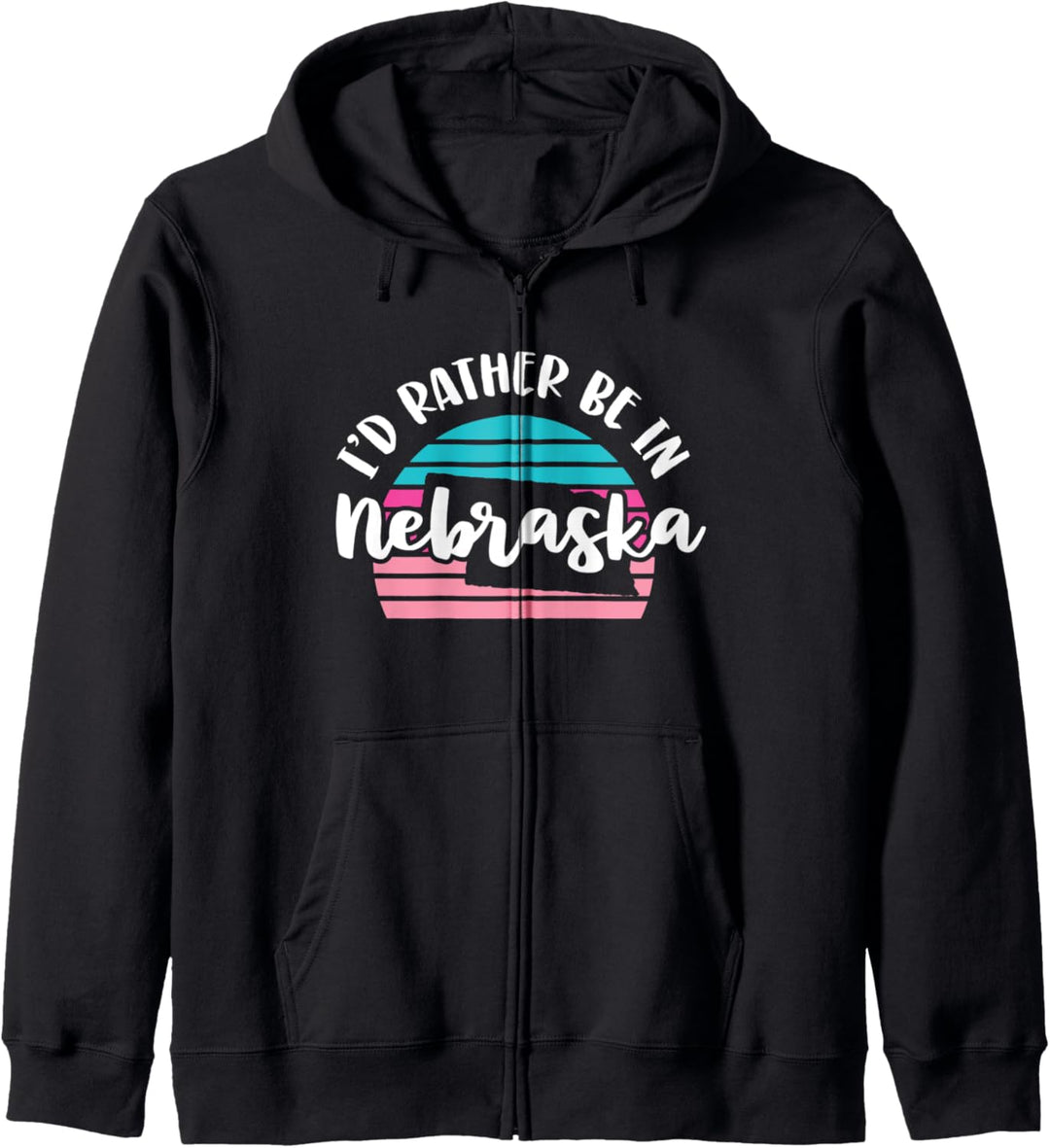 I'd Rather Be In Nebraska Kapuzenjacke