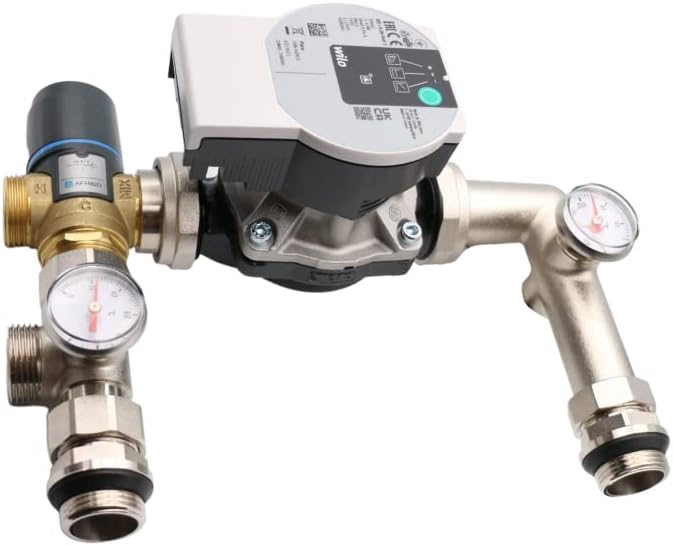 MD technic Pumpengruppe für Fussbodenheizung mit Wilo Yonos Pumpe und drei wege Mischer AFRISO Kvs 2