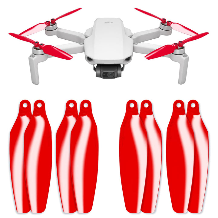 Master Airscrew Stealth Propeller für DJI Mini 2/2 SE/SE &amp; Mini 4K - Rot, 4 Propeller im Set, Rot