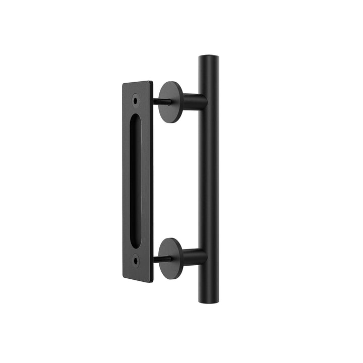 WINSOON Schiebetürgriffe 30cm schwarze Beschläge mit bündigem Fingerzug, gross, rustikal, für Tore,