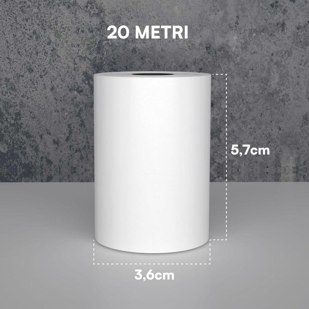 50 Thermal Rolls 57 mm x 20 m - Till Rolls - Thermal Paper - Receipt Rolls for ATM - Credit Card Rea