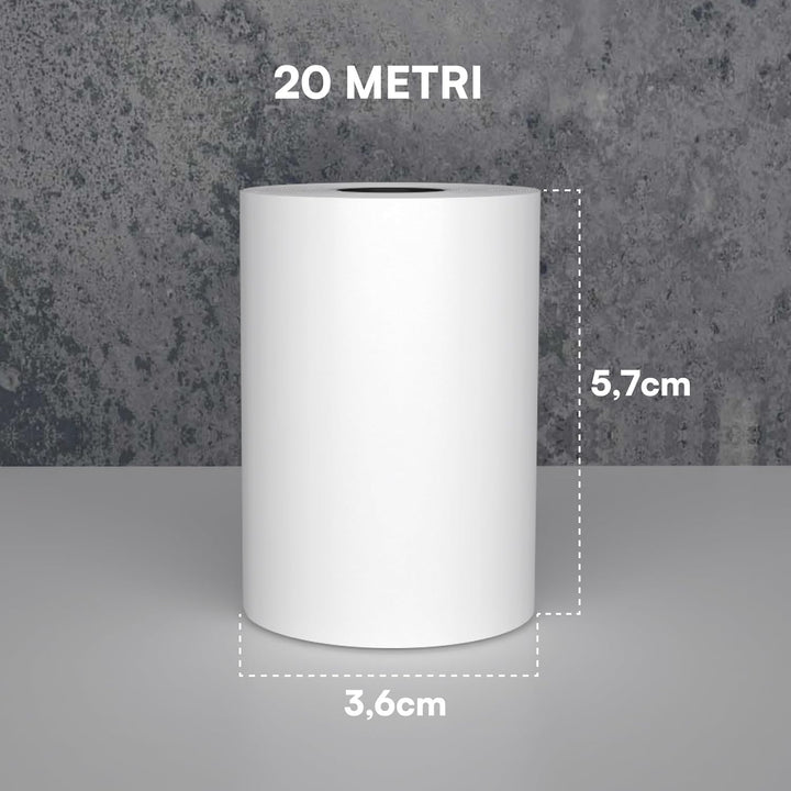 50 Thermal Rolls 57 mm x 20 m - Till Rolls - Thermal Paper - Receipt Rolls for ATM - Credit Card Rea