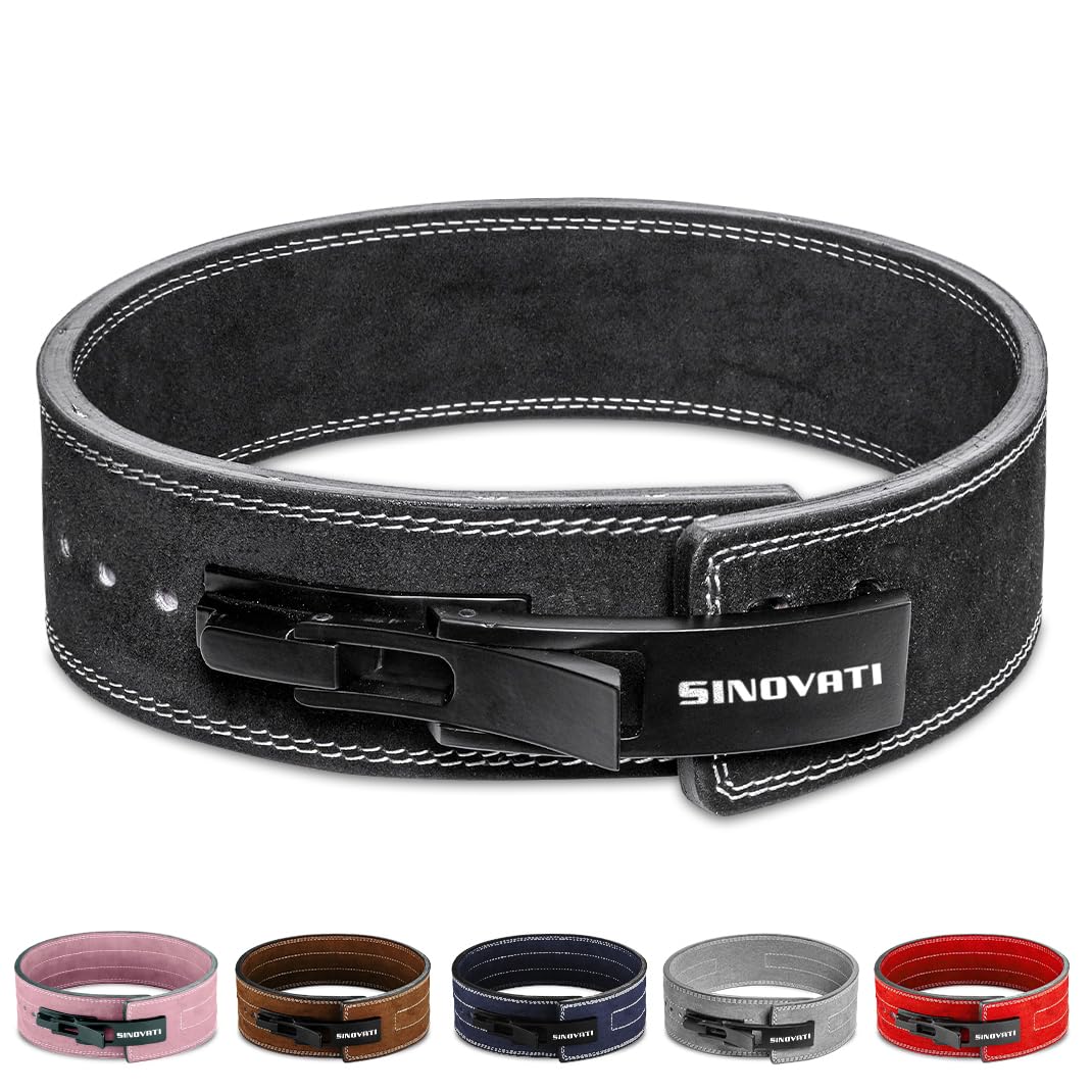 SINOVATI Premium Gewichthebergürtel KDK Gürtel aus Rindsleder mit Schnalle, Weightlifting Lever Belt