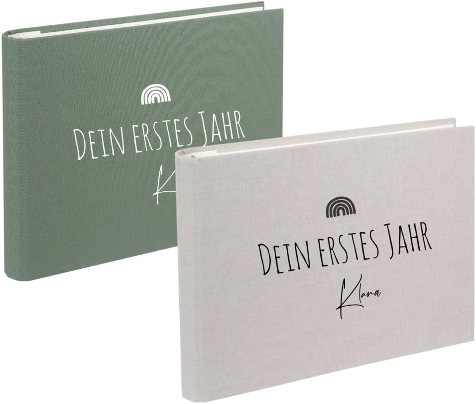 minimutz Babyalbum Mein erstes Jahr - Personalisiert mit Name - Fotoalbum Fotobuch Baby zum selbstge