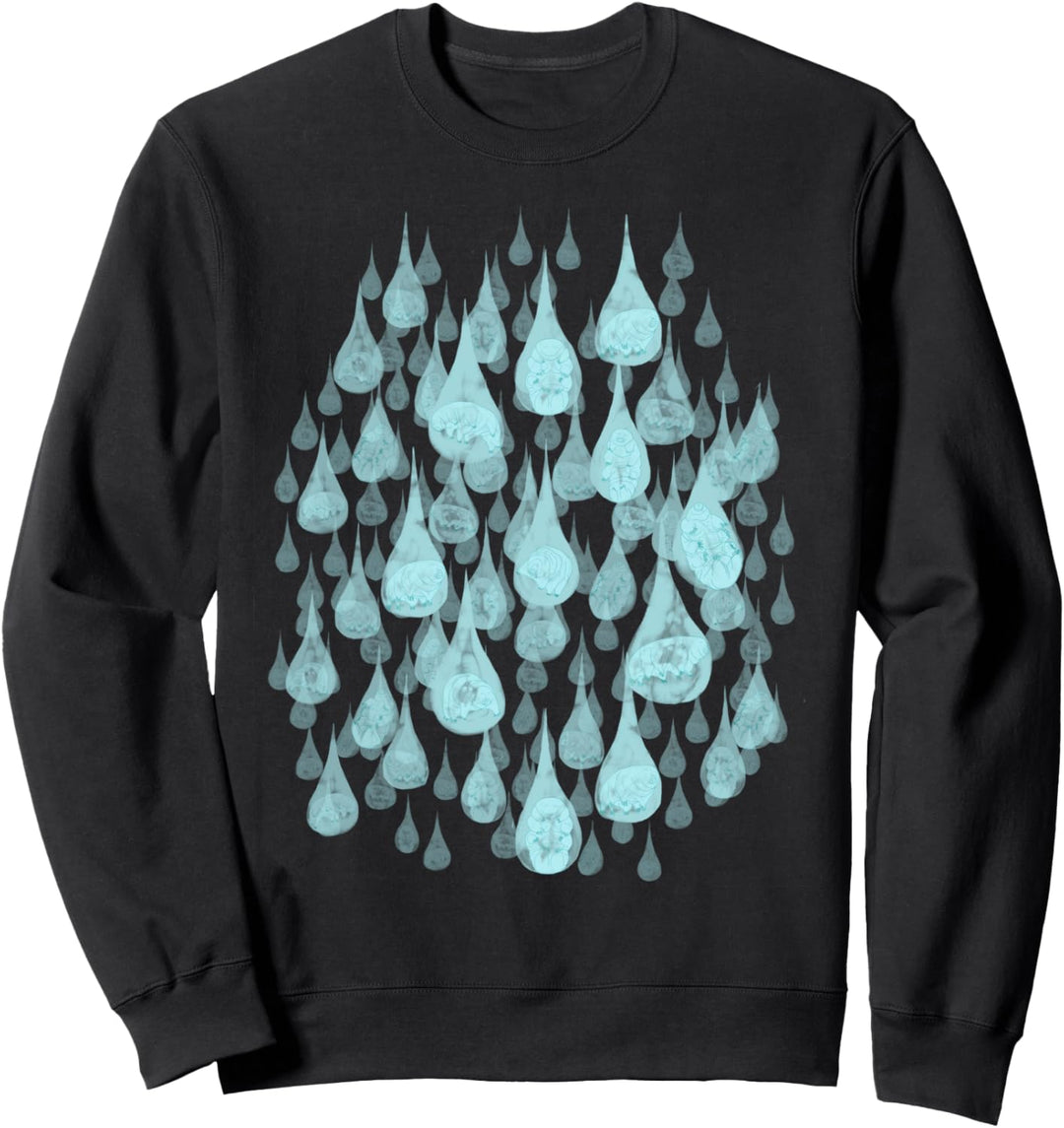 Wasserbären in Regentropfen Sweatshirt
