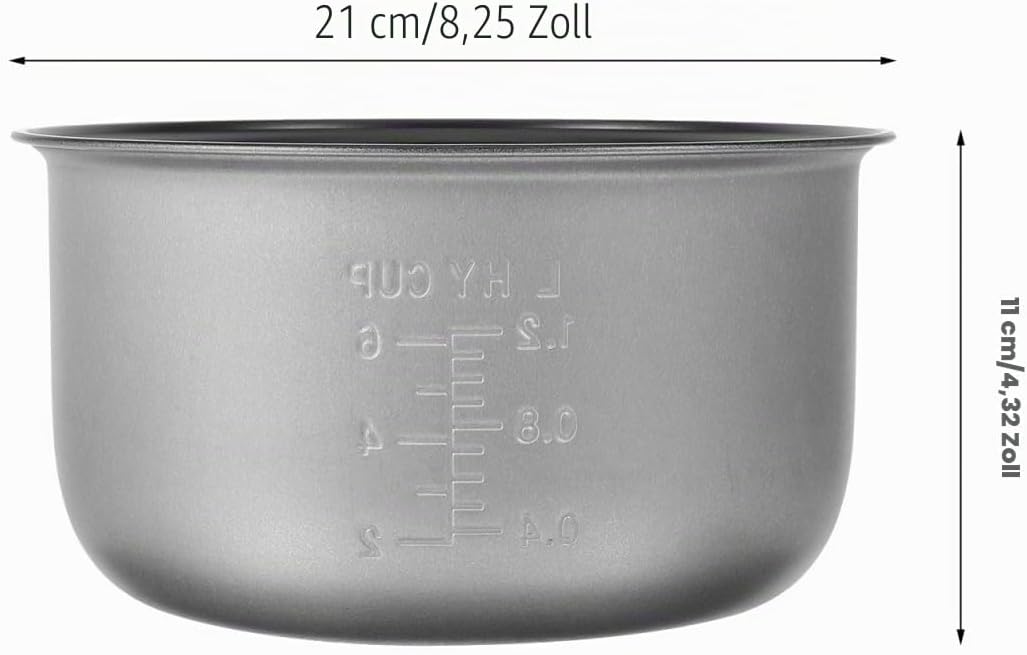 Cabilock Reiskocher Innentopf Antihaft Aluminiumlegierung Ersatztopf für Täglichen Gebrauch Praktisc