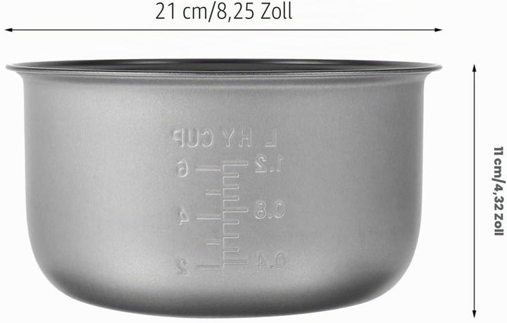 Cabilock Reiskocher Innentopf Antihaft Aluminiumlegierung Ersatztopf für Täglichen Gebrauch Praktisc