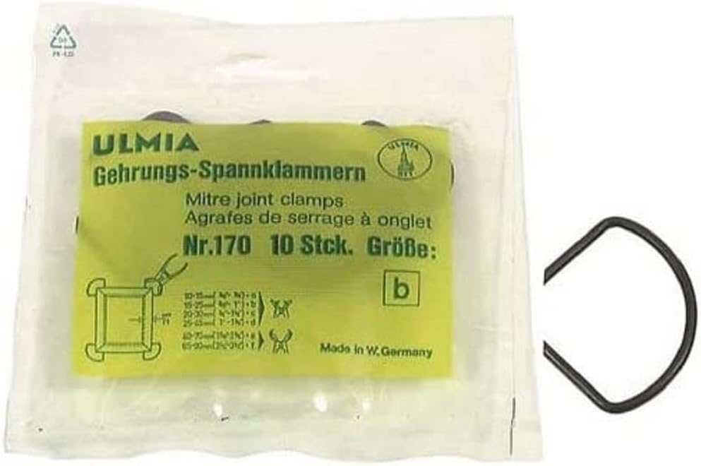 Ulmia Klammern (Gehrungsspannklammern) - Spannklammern aus hochwertigem, gehärtetem Federstahl mit a