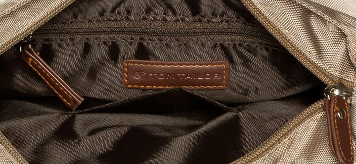 TOM TAILOR bags Rina Damen Hobo Bag Schultertasche 25 x 7 x 27,5 Taupe, 25 x 7 x 27,5 Taupe