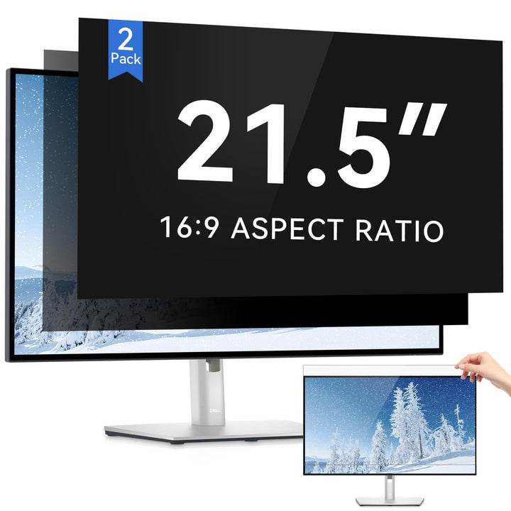 IPROKKO 2 Stück 21.5 Zoll Computer Sichtschutzfolie for 16:9 Monitor, Abnehmbarer Sichtschutz Anti B
