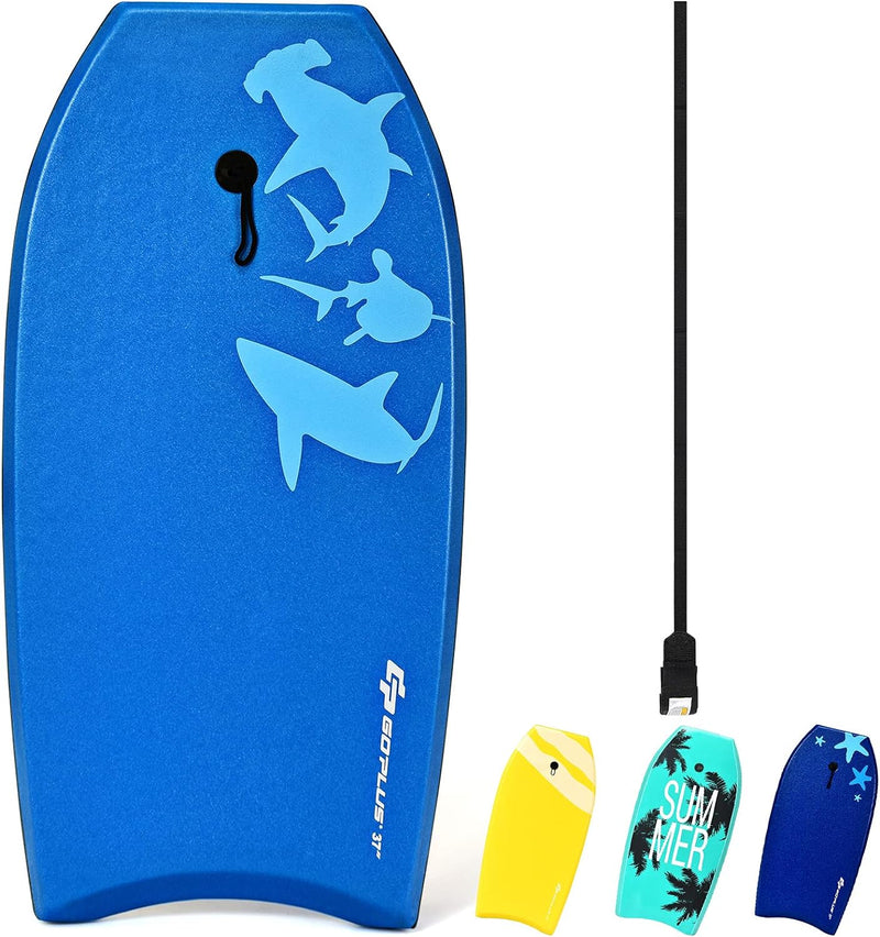 GOPLUS Surfboard Surfbrett Bodyboard Shortboard Schwimmbrett Farbwahl, Schwimmboard 94x47x5,5cm (Him