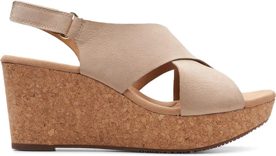 Clarks Damen Annadel Eirwyn Keilabsatz-Sandale 39 EU Sand, 39 EU Sand