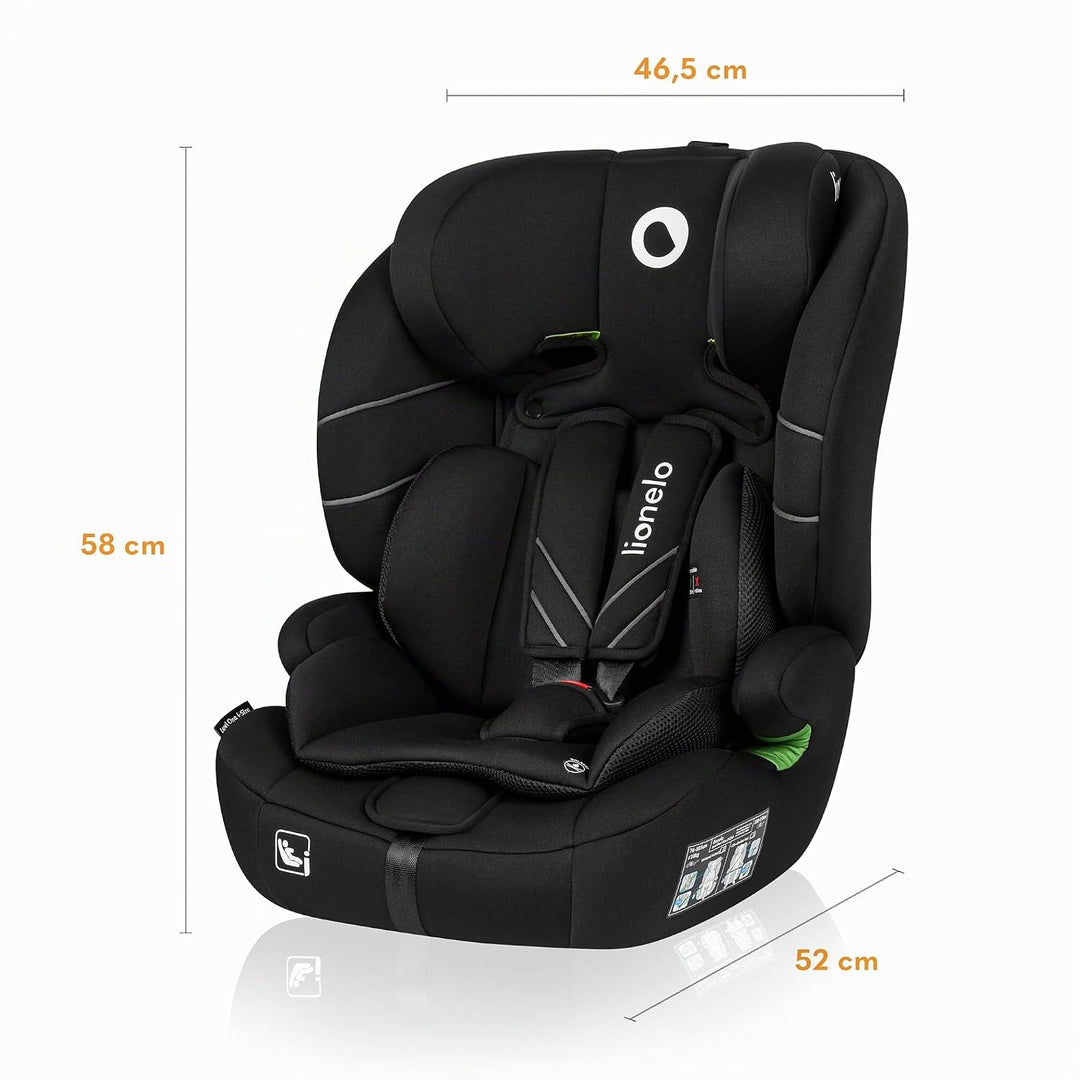 LIONELO LEVI ONE I-SIZE 76-150 cm Kinderautositz, Gruppe 1 2 3, Seitenschutz, 10 Grad Kopfstützenver