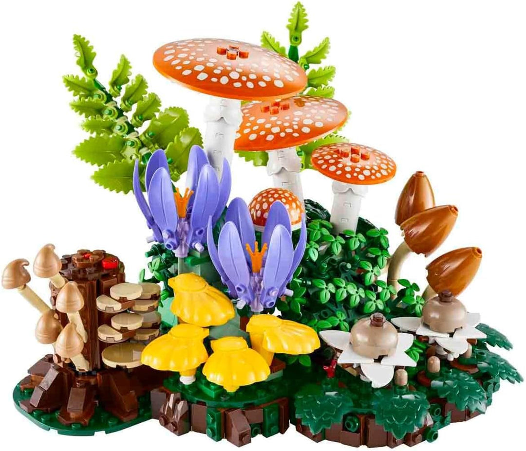 LEGO Botanicals Waldpilze - Künstliches Pflanzen Set für Erwachsene - inkl. Fliegenpilz & Kunstblume
