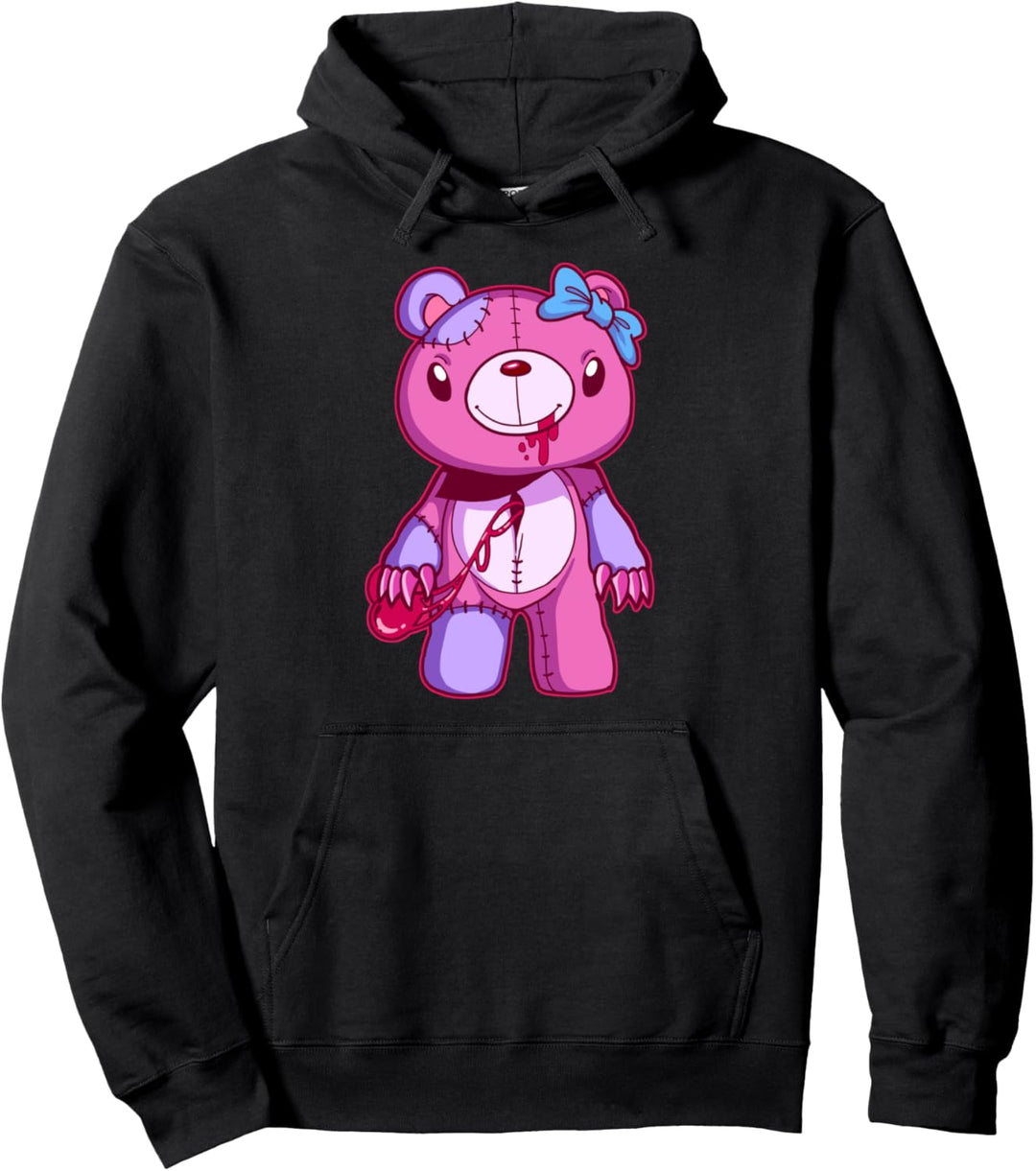 Pastell Goth Teddy Vaporwave Pullover Hoodie