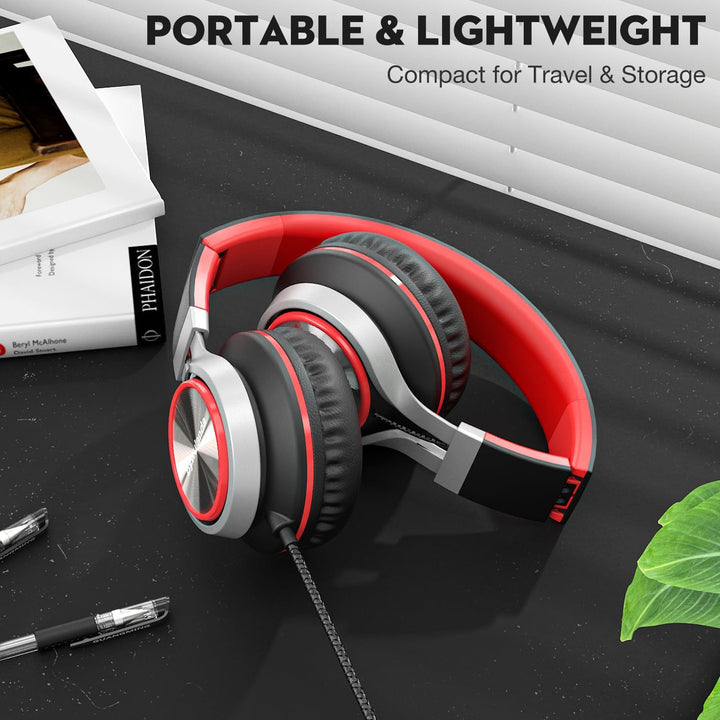 USB-C Kopfhörer mit Mikrofon und Lautstärkeregler, Over Ear Stereo Headsets für iPhone 15, 16 Pro, k