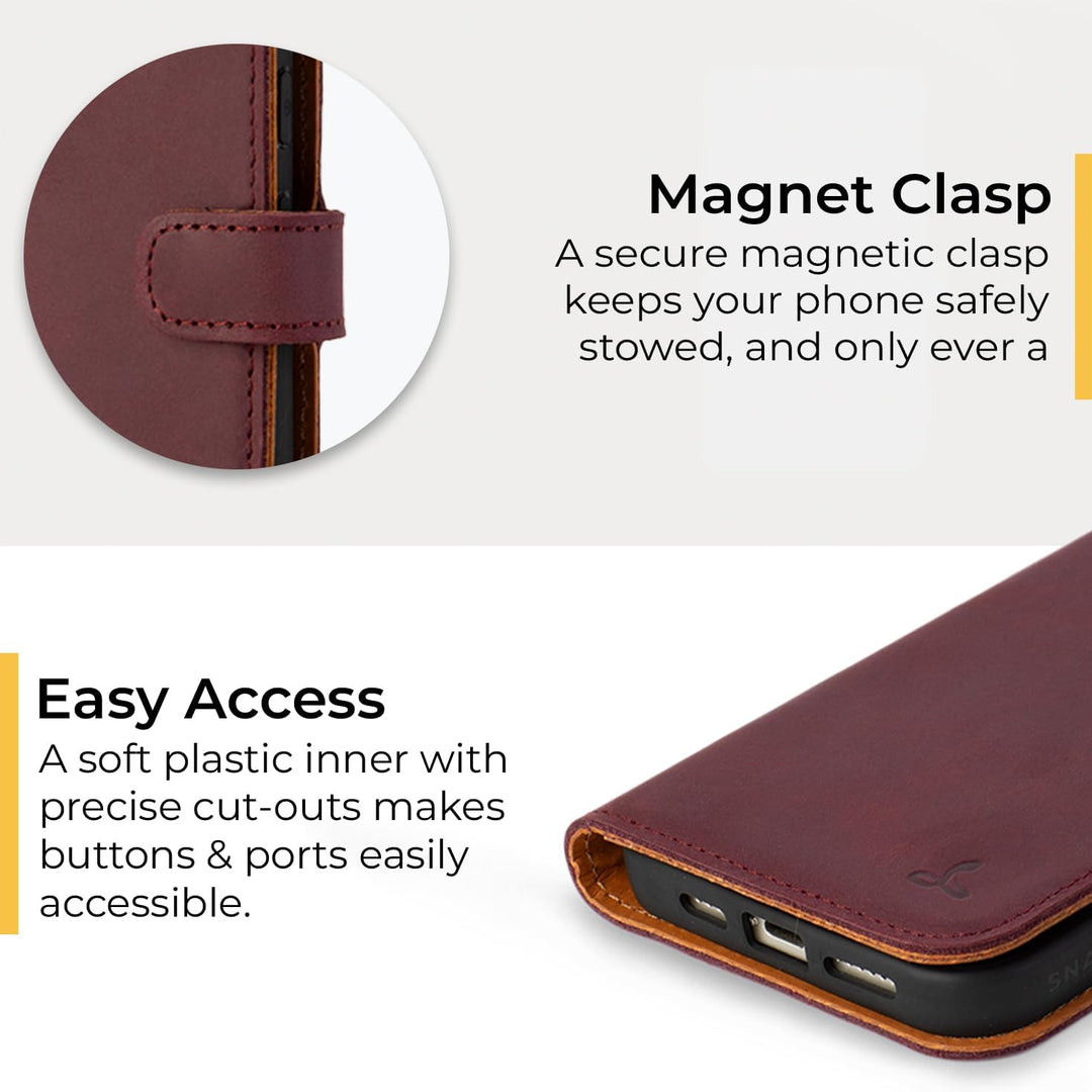 Snakehive Schutzhülle/Klapphülle echt Lederhülle mit Standfunktion, Handmade in Europa für Google Pi