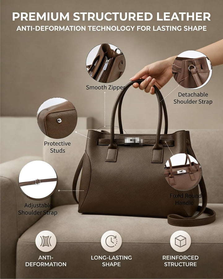 Travistar Handtasche Damen Mittelgross Umhängetasche Damen Tasche Elegante Schultertasche Kunstleder