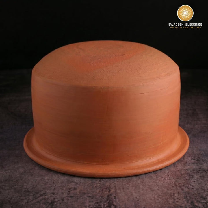 Swadeshi Blessings HandMade Exclusive Range Unglasierter irdener Kadai/Mud Handi/Mitti Ke Bartan/Ton
