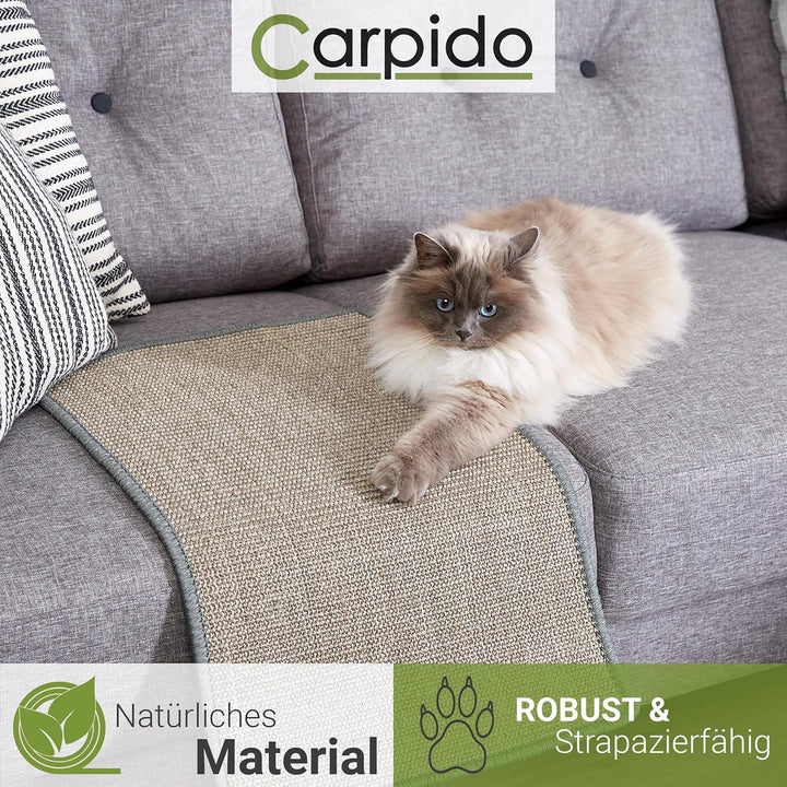 Kratzmatte für Katzen - Fussmatte Sisal Kratzteppich - natürliche Sisalmatte robust - Vorleger aus 1