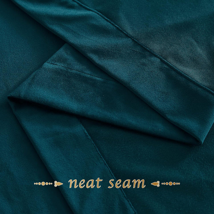 PONY DANCE Thermogardine Kälteschutz Samt Gardinen mit Kräuselband 2er Set H 220 x B 132 cm Samtvorh